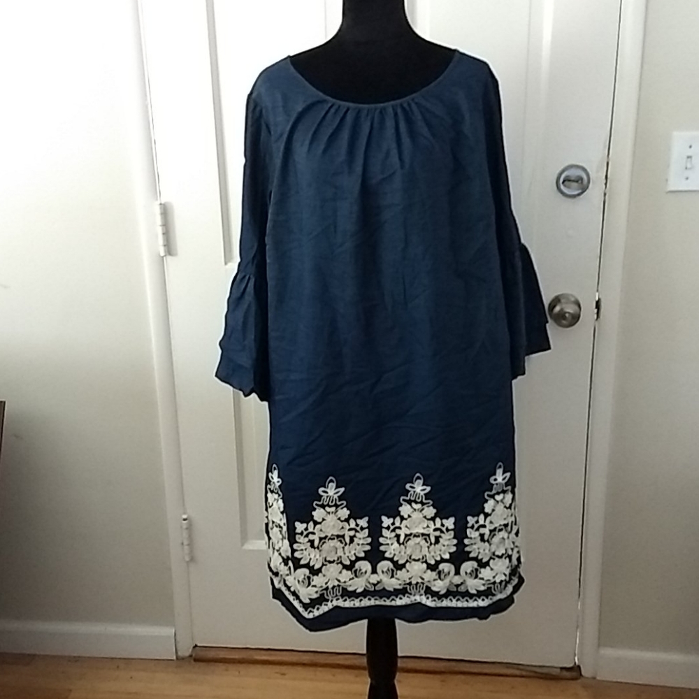 Dress barn Westport Denim Sheath Dress 18W
